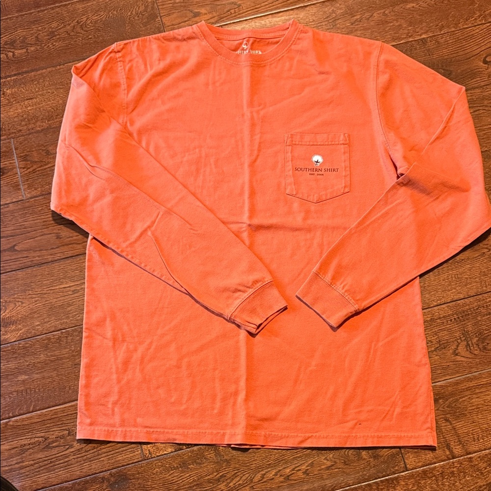The Southern Shirt Company Vibrant Coral Long Sleeve Tee